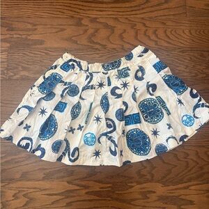 Vintage Nike Pleated Blue and White Patterned Women's Tennis Skirt